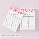 Printable Couples Game Cards