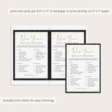 Printable New Year's Party Games Bundle