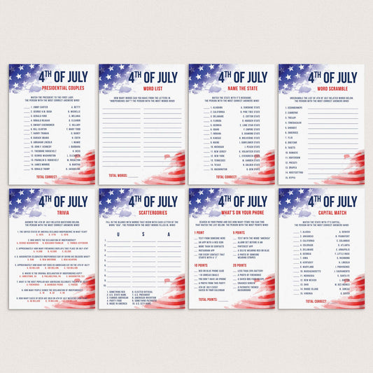 July 4 Games Bundle Instant Download