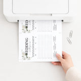 Floral Engagement Party Games Printable