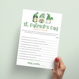 St. Patrick's Day Family Feud Questions and Answers Printable