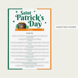 St Patricks Day Game Bundle Printable Green and Orange