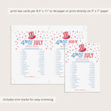 4th of July Party Games Bundle Printable