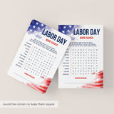 Labor Day Word Search with Hidden Message and Answer Key Printable