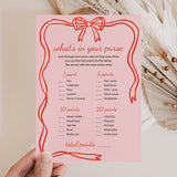 Wavy Border Galentines Day Games Printable Red and Pink