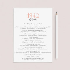 1942 Trivia Questions and Answers Printable