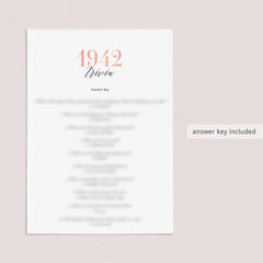 1942 Trivia Questions and Answers Printable