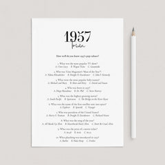 1957 Trivia with Answers Printable by LittleSizzle