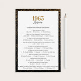 Black and Gold 61st Birthday Party Games For Women Born in 1963