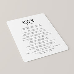 1972 Trivia Questions and Answers Printable
