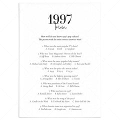 1997 Trivia Quiz with Answers Digital Download by LittleSizzle