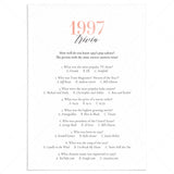 1997 Trivia Questions and Answers Printable by LittleSizzle