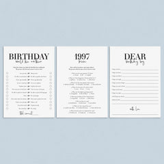 25th Birthday Party Games for Him Born in 1997 by LittleSizzle