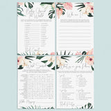 Summer Theme Baby Shower Games Pack Printable by LittleSizzle