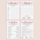 4 (Virtual) Valantine's Day Party Games Instant Download by LittleSizzle