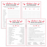 4 (Virtual) Valantine's Day Party Games Instant Download by LittleSizzle