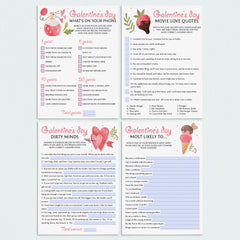Funny Galentine's Day Games Bundle for Zoom & Printable