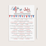 American Trivia Game for Fourth of July Party Printable & Virtual by LittleSizzle