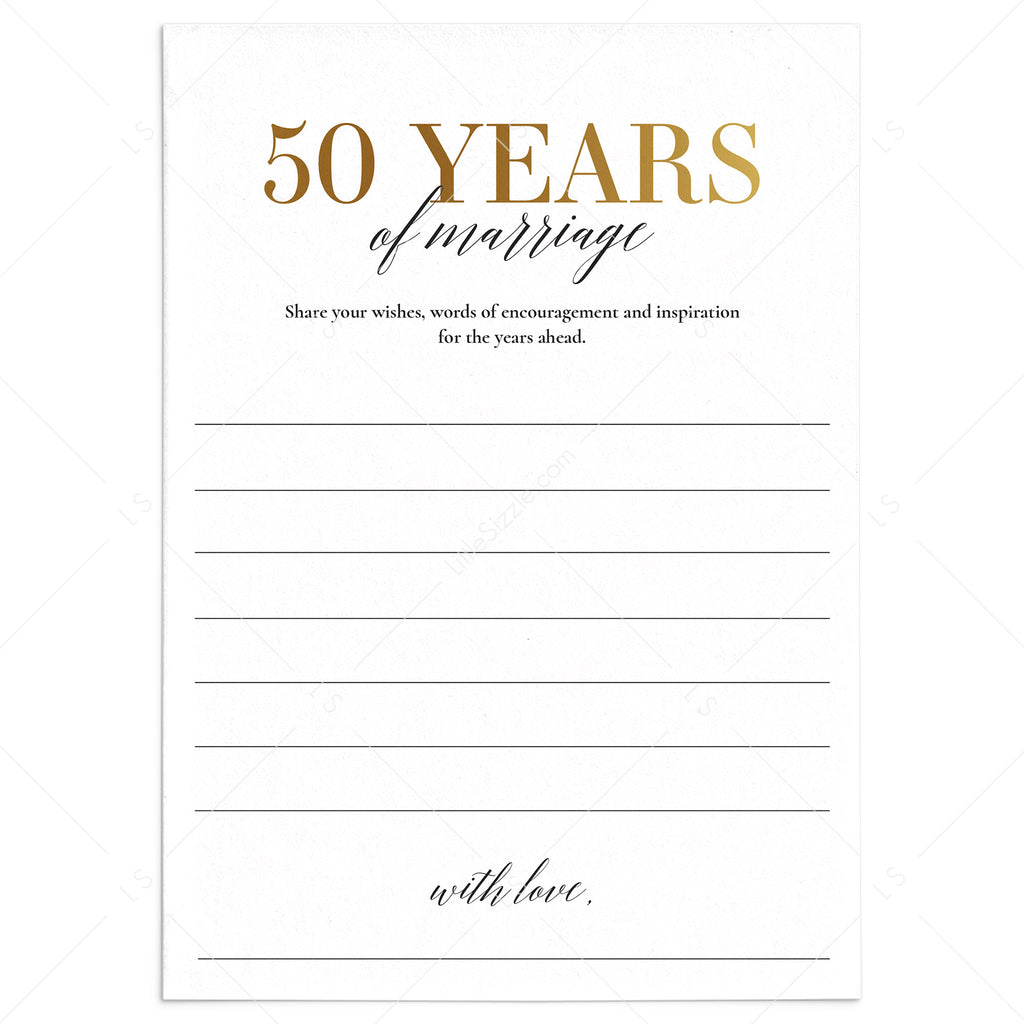 50th Anniversary Wishes Cards Printable | 50 Years of Marriage – LittleSizzle 50th-anniversary-wishes-cards-printable-50-years-of-marriage-littlesizzle