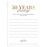 50th Anniversary Wishes Cards Printable by LittleSizzle