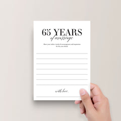 65th Anniversary Party Games Married in 1958 Printable