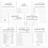 Simple Minimalist Birthday Games Bundle For Women Printable by LittleSizzle