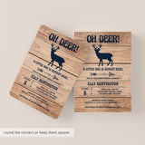 Rustic Oh Deer Baby Shower Invitation Template