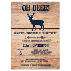 Oh Deer baby shower invitation template by LittleSizzle