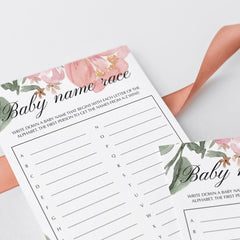 Guess the baby name baby shower game by LittleSizzle