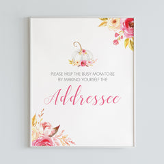 Address envelope sign for girl baby shower by LittleSizzle