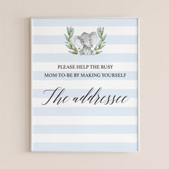 Printable baby shower address card signs by LittleSizzle