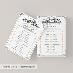 Vintage Theme Halloween Party Games for Adults Instant Download