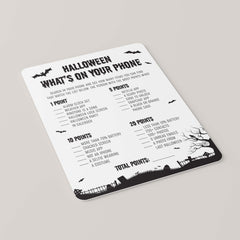 Black and White Halloween Party Game for Adults What's On Your Phone