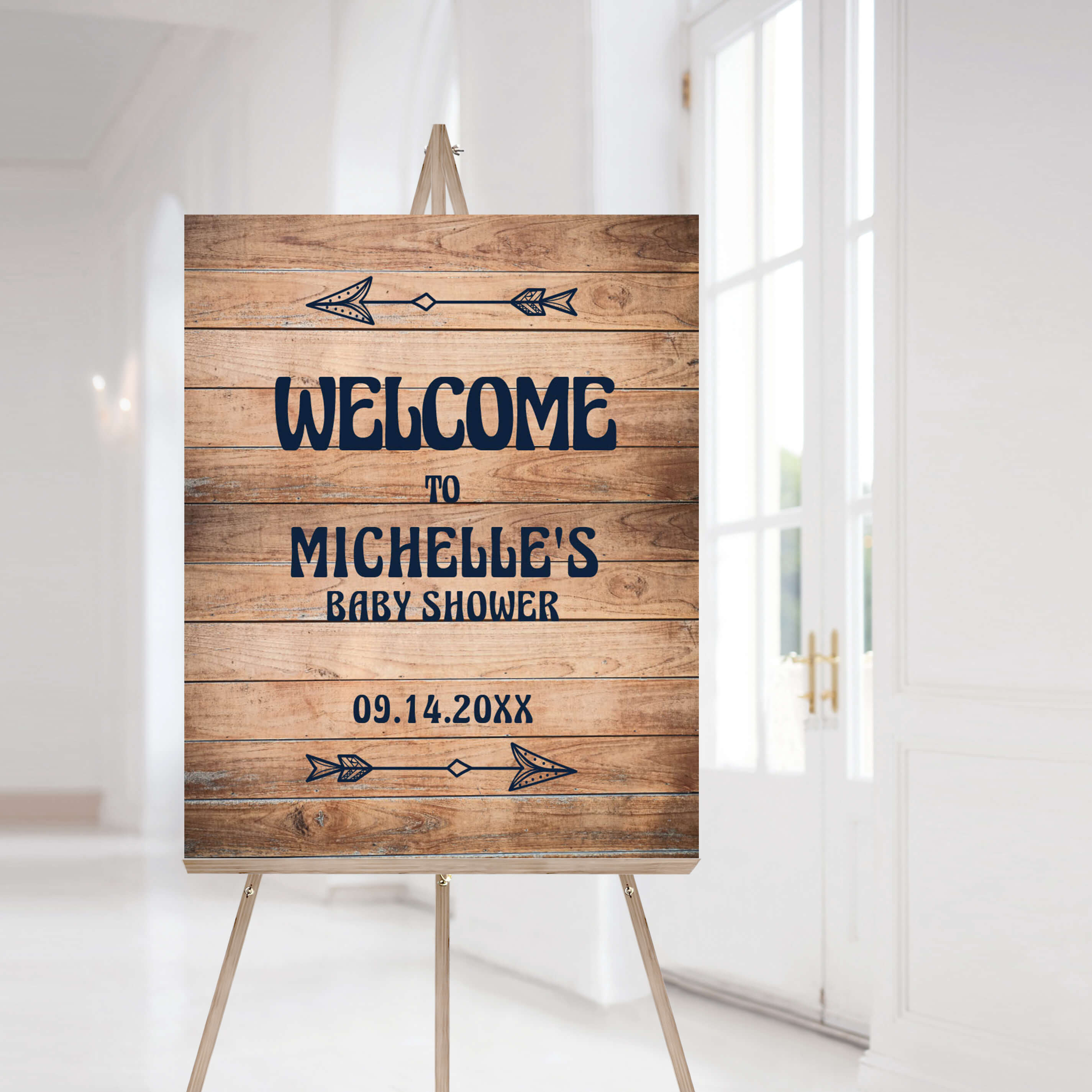 Rustic Baby Shower Welcome Sign Template by LittleSizzle