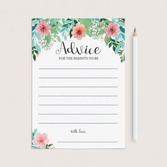 DIY advice cards for baby shower by LittleSizzle
