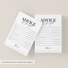 First Birthday Party Advice Cards Printable