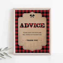 Kraft paper baby shower advice table signs by LittleSizzle