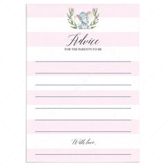 Elephant baby shower girl printable games by LittleSizzle
