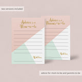 Advice cards printables for baby showers by LittleSizzle
