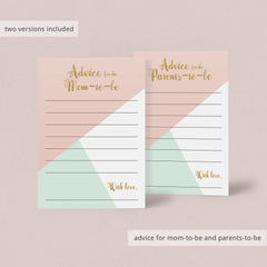 Advice cards printables for baby showers by LittleSizzle