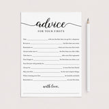 First Birthday Advice Cards Printable by LittleSizzle