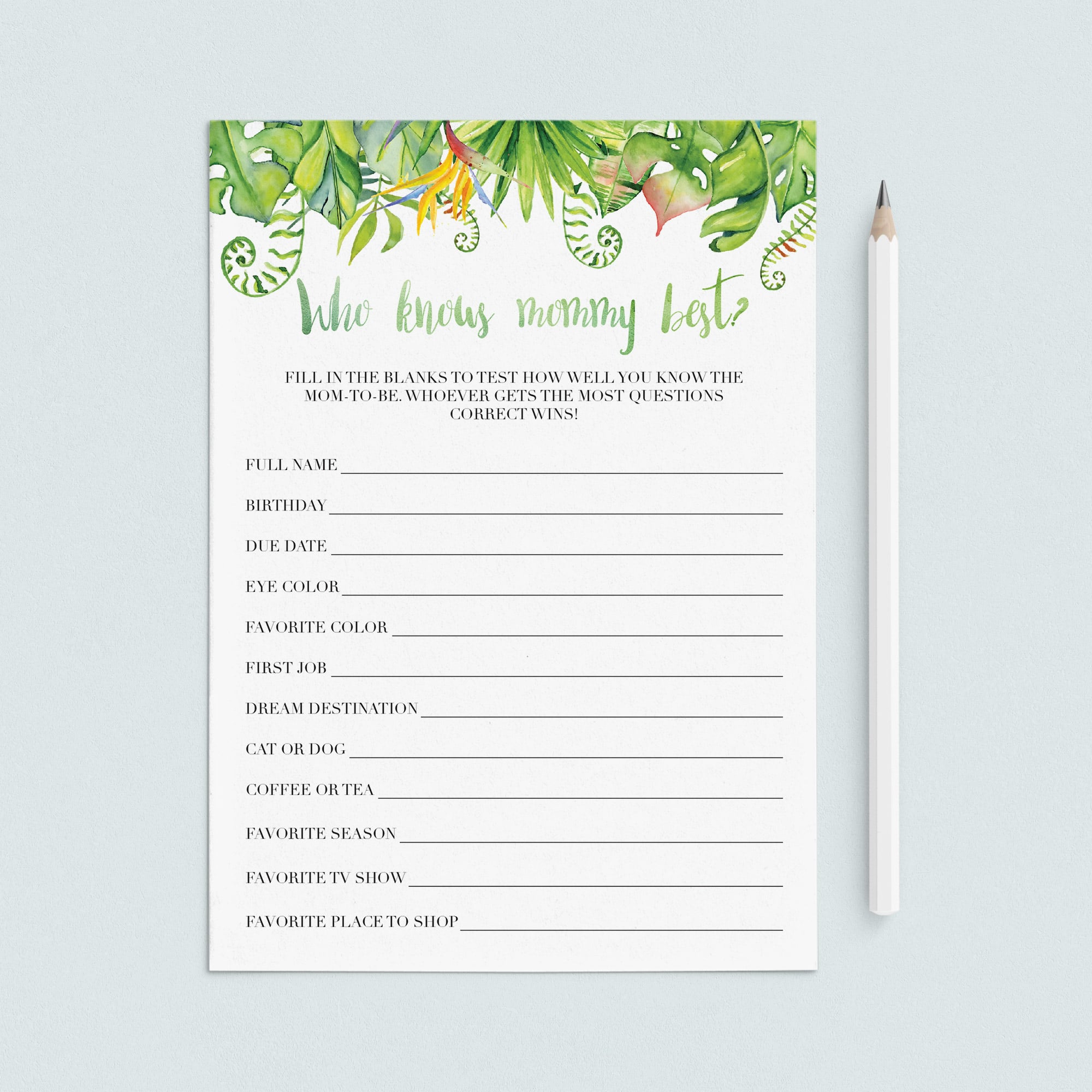 Download hawaiian themed baby party games PDF by LittleSizzle