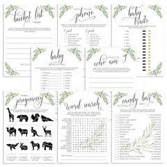Neutral BabyShower Games Package Digital Files by LittleSizzle