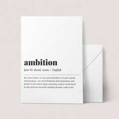 Ambition Definition Print Instant Download