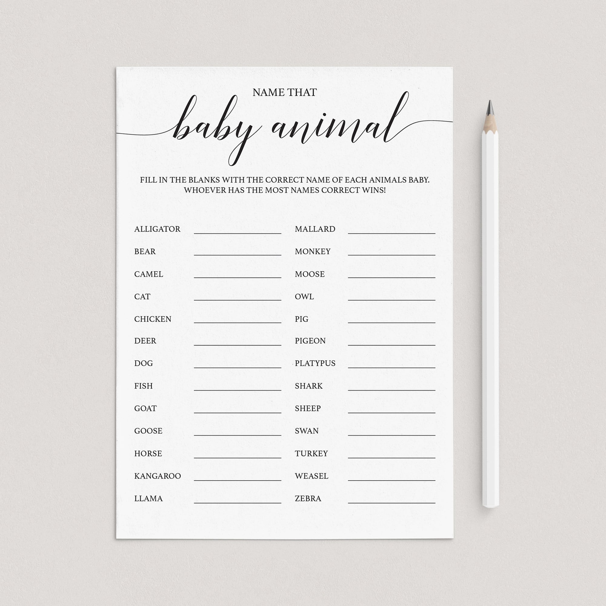Neutral baby shower games by LittleSizzle