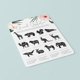 Tropical Baby Shower Game Animal Gestation Printable