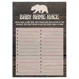 Mama bear baby name race baby shower game printable by LittleSizzle