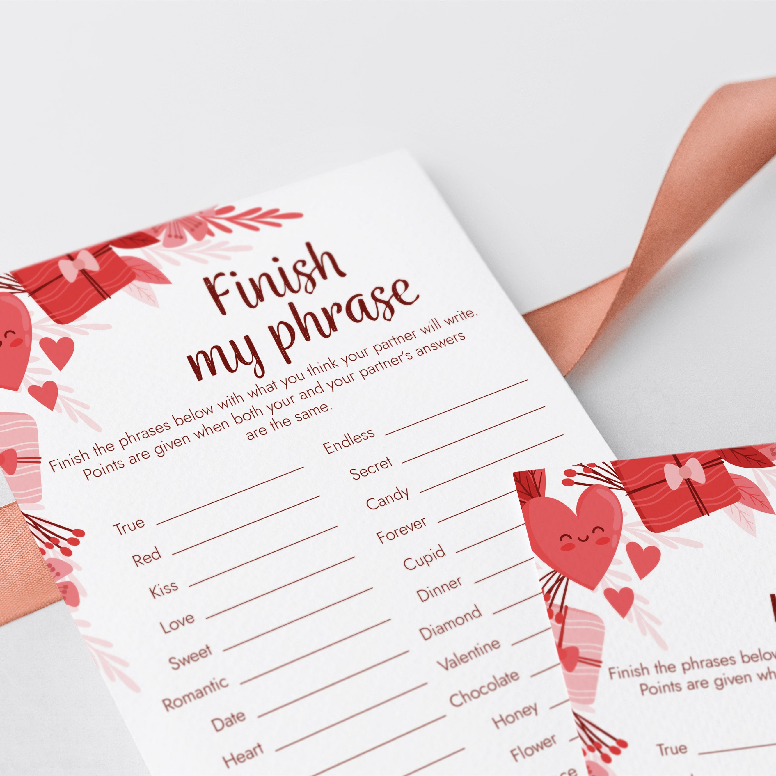 Date Night Finish the Phrase Couple Game, Couples Game, Couple Games, Games  for Couples, Date Night Game, Date Night Games, Finish My Phrase 