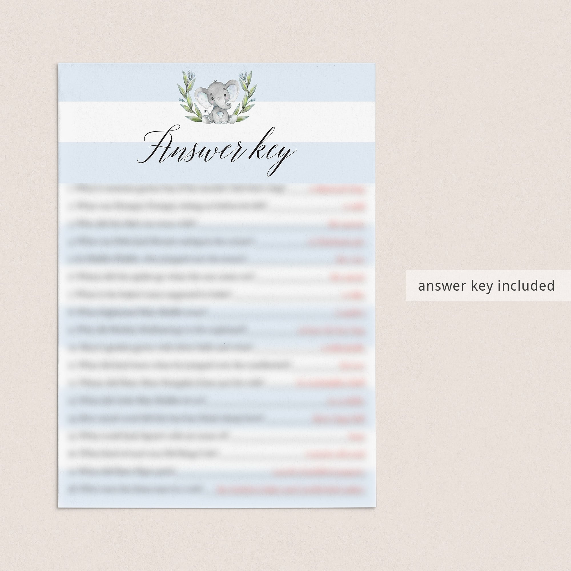 Baby nursery rhyme questions and nursery rhyme answers printable for baby showers by LittleSizzle