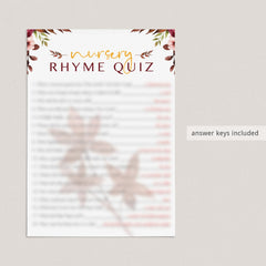 Nursery rhyme game answers baby shower by LittleSizzle